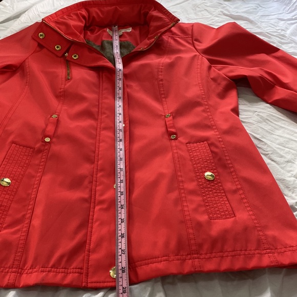 NEW Michael Kors Orange Poppy Trench Coat Size M - Picture 10 of 10